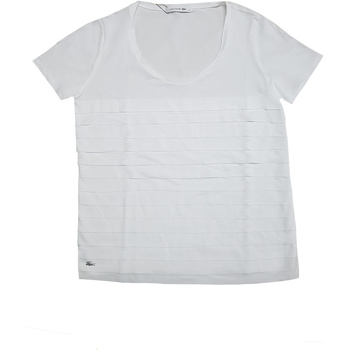 Vêtements Femme T-shirts manches courtes Lacoste TF9946 Blanc
