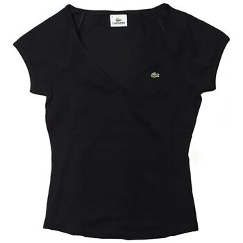 Vêtements Femme Ottolinger sheer long-sleeve polo shirt Grün Lacoste TF7794 Noir