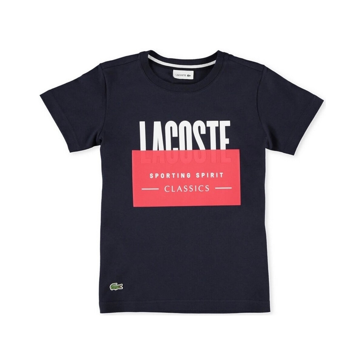 Vêtements Garçon T-shirts manches courtes Lacoste TJ3877 Bleu