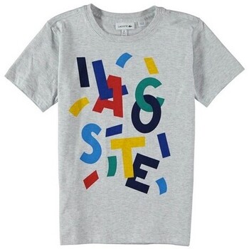 Vêtements Garçon T-shirts manches courtes Lacoste TJ6181 Gris