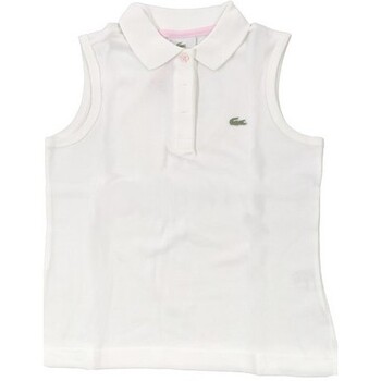 Vêtements Fille T-shirts & Polos Lacoste PJ2544 Blanc
