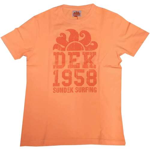 Vêtements Homme T-shirts redygtig manches courtes Sundek 9MJ1TE48 Orange