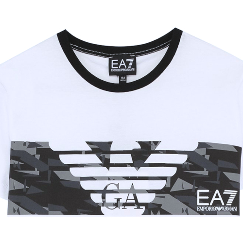 Vêtements Garçon T-shirts manches courtes Emporio Armani EA7 3ZBT62-BJA2Z Blanc