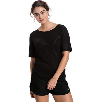 Vêtements Femme T-shirts manches courtes Puma 515119 Noir