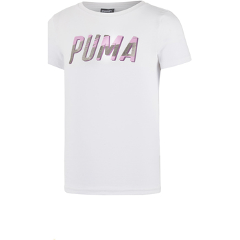 Vêtements Fille T-shirts manches courtes Puma 855041 Blanc