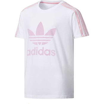 Vêtements Fille T-shirts manches courtes adidas Originals CE5098 Blanc