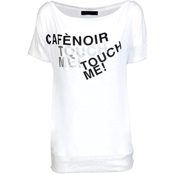 Vêtements Femme T-shirts manches courtes Café Noir OJT055 Blanc
