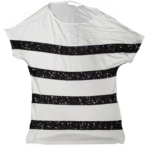 Vêtements Femme T-shirts manches courtes Café Noir OJT032 Blanc