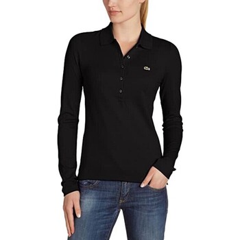 Vêtements Femme T-shirts manches longues Lacoste PF469E Noir
