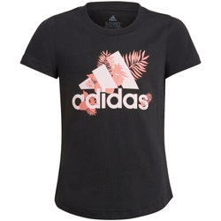 Vêtements Fille T-shirts manches courtes adidas Originals GJ6515 Noir