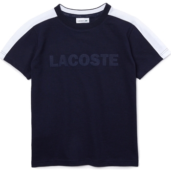 Vêtements Garçon Подарочный набор lacoste ремень и портмоне кожаное Lacoste TJ0840 Bleu