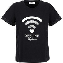 Vêtements Femme T-shirts manches courtes Café Noir JT6130 Noir