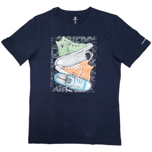Vêtements Garçon T-shirts Dye manches courtes Converse 9CB396 Bleu