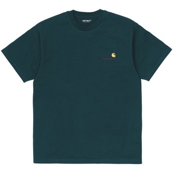Vêtements Homme Le Breve T-shirt da casa blu navy e gialla Carhartt I029007 Vert