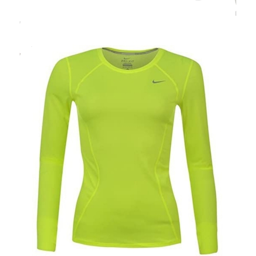 Vêtements Femme T-shirts manches Capuche Nike 645445 Jaune