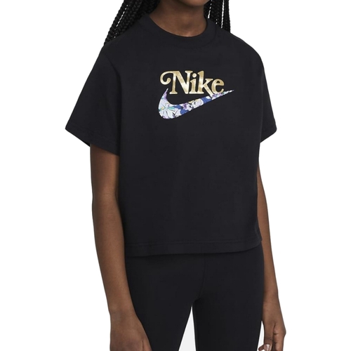 Vêtements Fille T-shirts manches courtes Nike DH5747 Noir