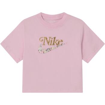 Vêtements Fille T-shirts manches courtes Nike slippers DH5747 Rose