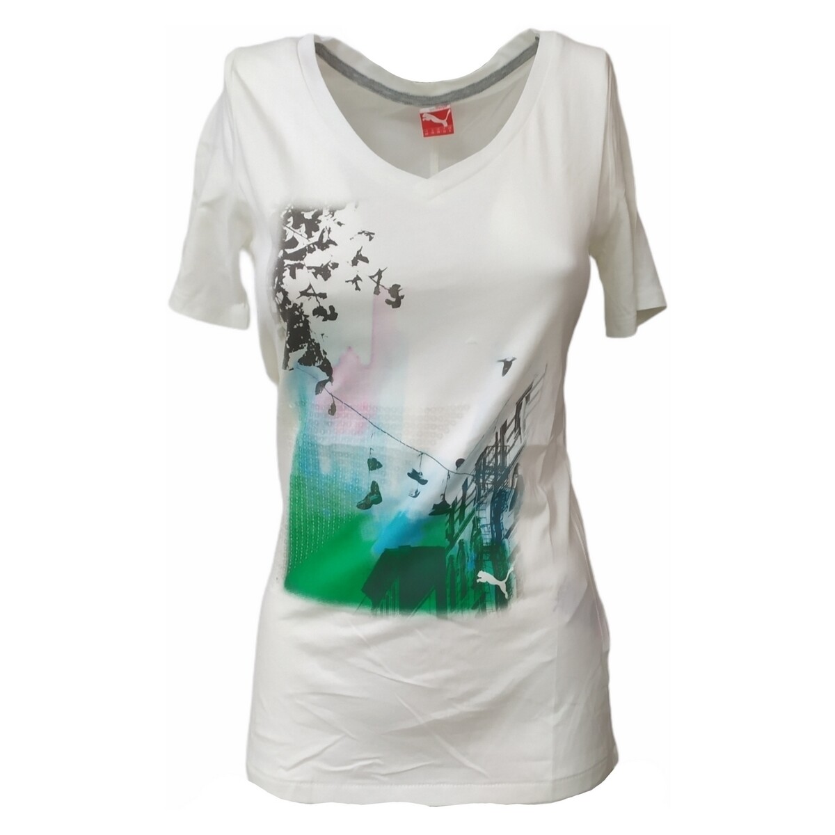 Vêtements Femme T-shirts manches courtes Puma 564012 Blanc