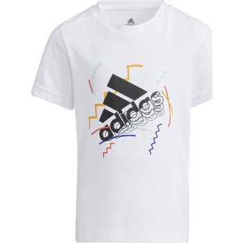 Vêtements Garçon T-shirts manches courtes adidas Originals H40274 Blanc