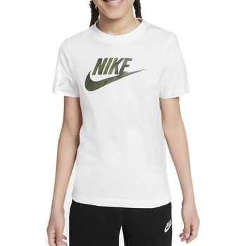Vêtements Garçon T-shirts manches courtes Nike slippers DJ6618 Blanc