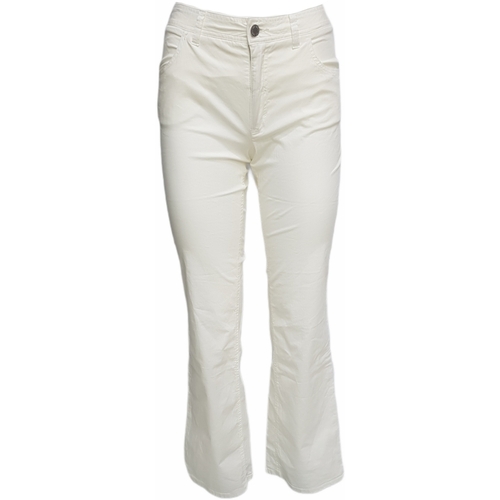 Vêtements Femme Pantalons 5 poches Playlife 4212D726C Blanc