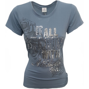 Vêtements Femme T-shirts manches courtes Deha B32582 Bleu