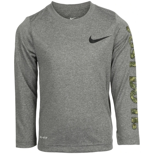 Vêtements Garçon T-shirts manches longues Nike colored 86I101 Gris