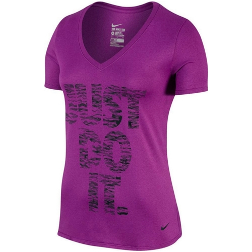 Vêtements Femme T-shirts manches courtes Nike boots 778579 Violet