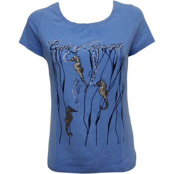 Vêtements Femme T-shirts manches courtes Conte Of Florence 04AA5H Bleu