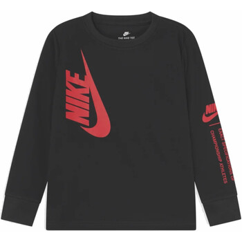 Vêtements Garçon T-shirts manches longues Nike 86I016 Noir