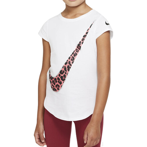 Vêtements Fille T-shirts manches courtes Nike 36I388 Blanc