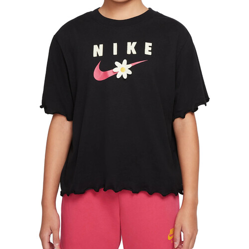 Vêtements Fille T-shirts manches courtes Nike DO1351 Noir