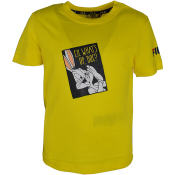 Vêtements Garçon T-shirts manches courtes Fila Pink FAK0042 Jaune