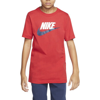 Vêtements Garçon T-shirts manches courtes Nike Metallic AR5252 Rouge