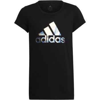 Vêtements Fille T-shirts manches courtes adidas Originals HD4407 Noir