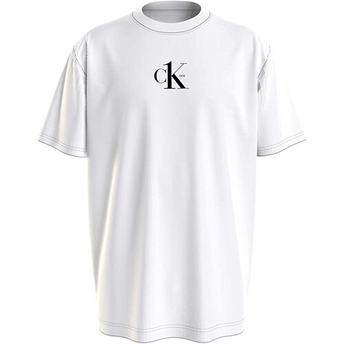Vêtements Homme T-shirts manches courtes Calvin Klein Jeans KM0KM00757 Blanc
