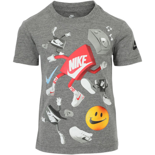 Vêtements Garçon T-shirts manches courtes Nike 86J150 Gris