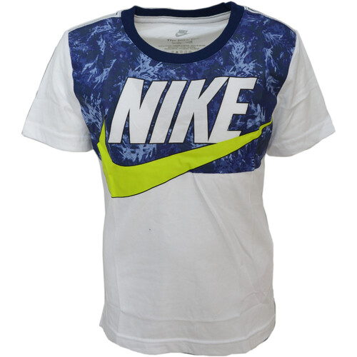 Vêtements Garçon T-shirts manches courtes city Nike 86J608 Blanc