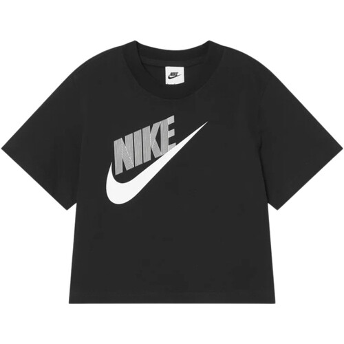 Vêtements Fille T-shirts manches courtes Nike DV0349 Noir