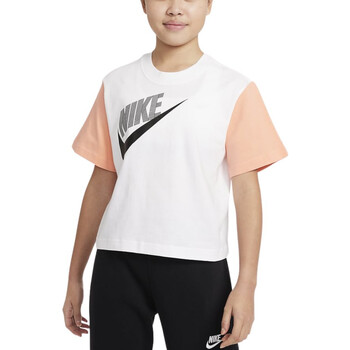 Vêtements Fille T-shirts manches courtes Nike DV0349 Blanc