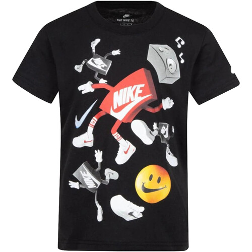 Vêtements Garçon T-shirts manches courtes Nike 86J150 Noir