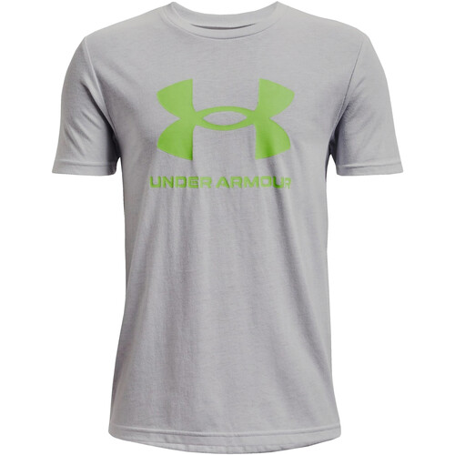 Vêwomens Garçon T-shirts manches courtes Under Armour 1363282 Gris