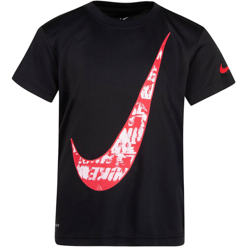 Vêtements Garçon T-shirts manches courtes Nike green 86J143 Noir