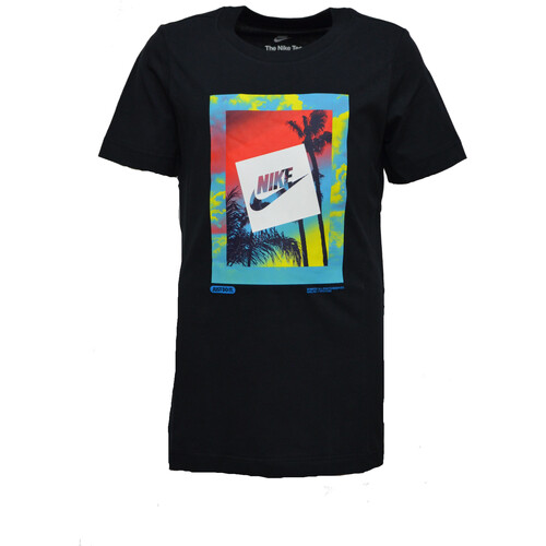 Vêtements Garçon T-shirts manches courtes Nike DR9735 Noir