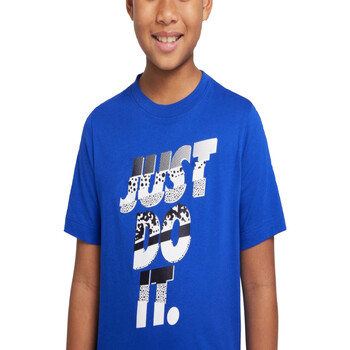 Vêtements Garçon T-shirts manches forcees Nike DO1822 Bleu