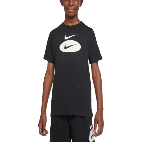 Vêtements Garçon T-shirts manches courtes Nike slippers DO1808 Noir