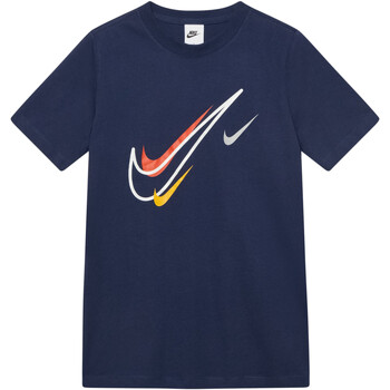 Vêtements Garçon T-shirts manches forcees Nike DX2297 Bleu