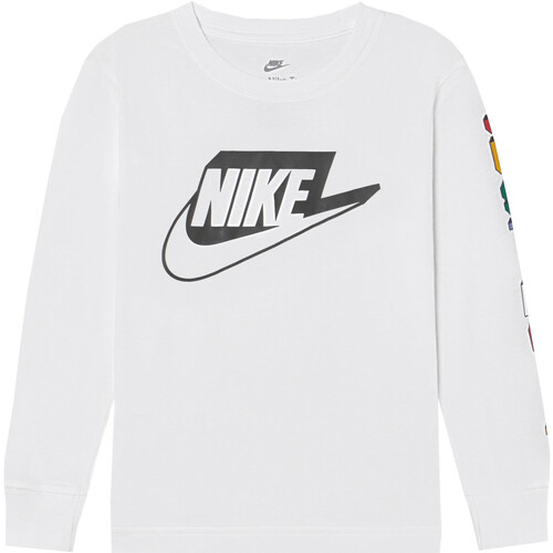 Vêtements Garçon T-shirts manches courtes city Nike 86K043 Blanc