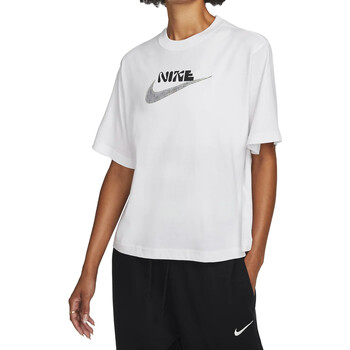 Vêtements Femme T-shirts manches courtes Nike DR9006 Blanc