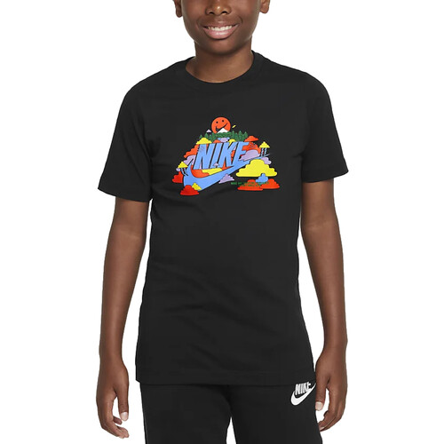 Vêtements Garçon T-shirts manches courtes Nike slippers DX1148 Noir